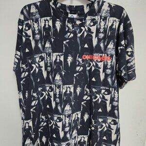 Rare Vintage Chicago the Musical Doubled Sided T-Shirt with Short Sleeves